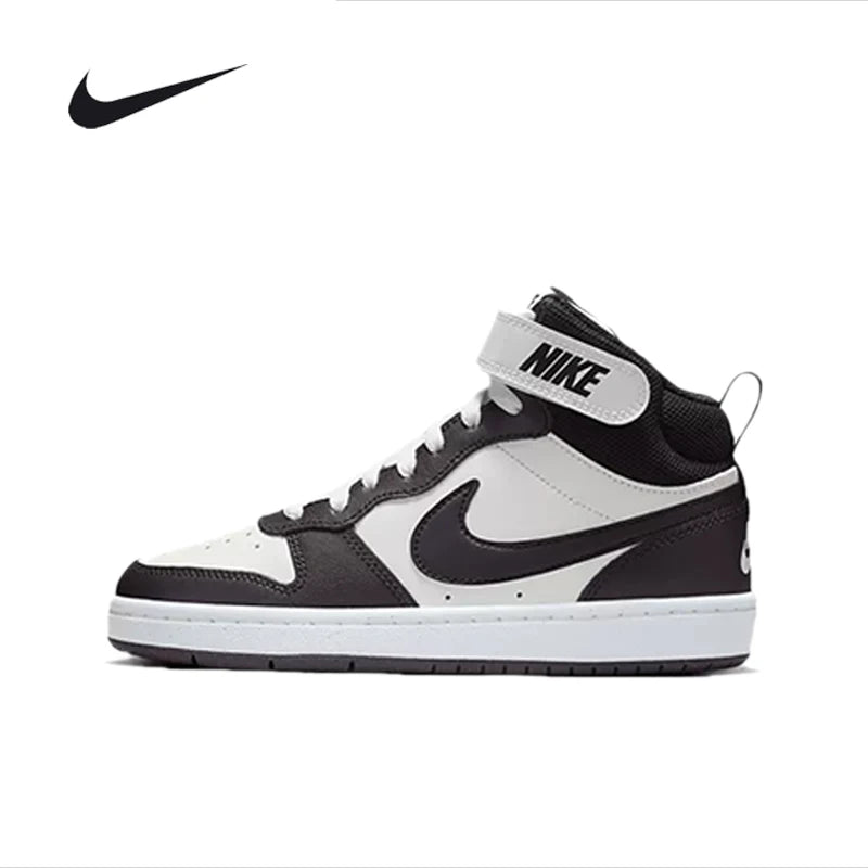 Nike Court Borough Mid Boys' Girls' Hook-and-Loop High-Top Casual Sneakers CD7782-126