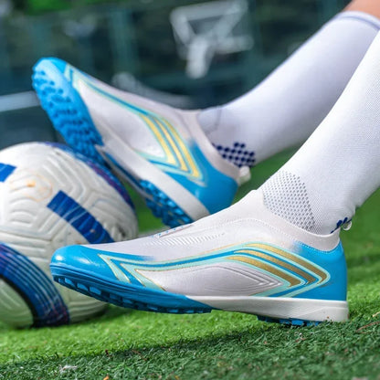 Nouvelles chaussures de football pour hommes, baskets de match, chaussures de futsal antidérapantes, crampons pour terrain en herbe, chaussures de football d'intérieur, légères, de haute qualité, pour l'extérieur
