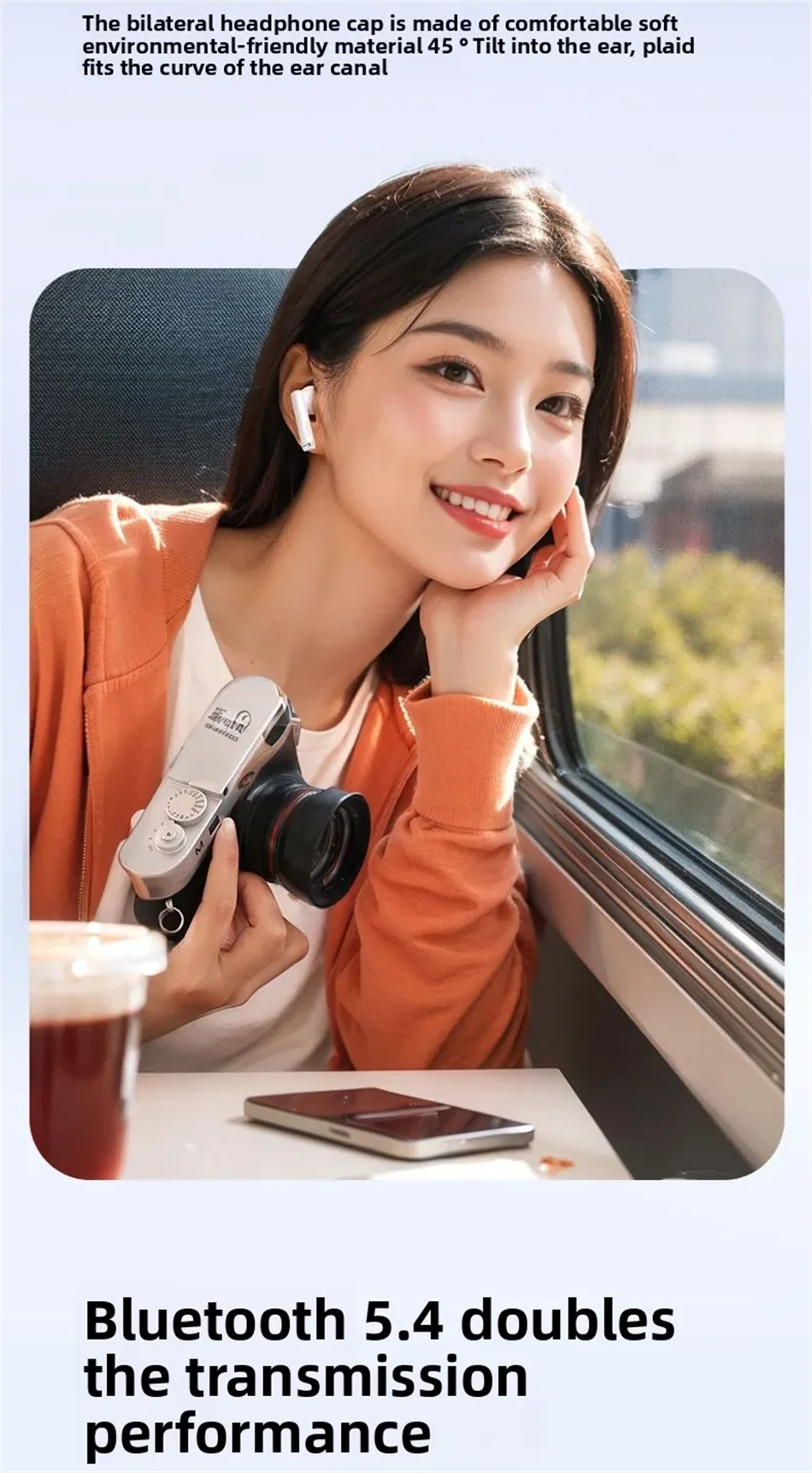 Lenovo TA210 – écouteurs sans fil Bluetooth, microphone intégré, Port de chargement, isolation du bruit, casque confortable sur l'oreille, C, nouveau