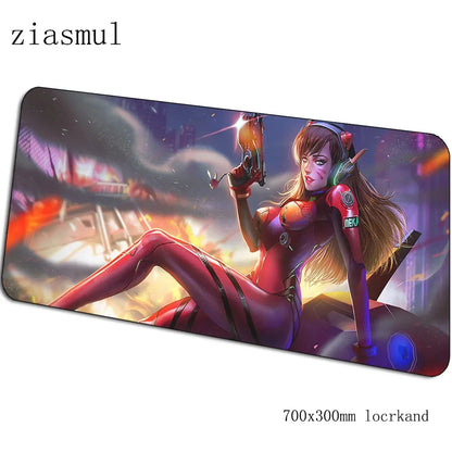 Podkładka pod mysz Dva dla graczy 70x30cm XL, gamingowa mata na biurko do PC i notebooka, urocza podkładka do gier, prezent świąteczny dla gracza