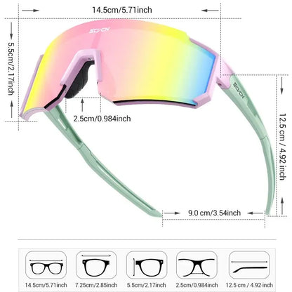 SCVCN Cycling Glasses Bike Sunglasses Men UV400 Eyewear Sports MTB Outdoor Goggles Bicycle Women Sunglasses Multi Color Riding