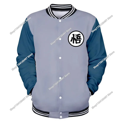Dragon Ball Goku Kanji Symbol Men Zipper Hoodie Cartoon Japan Anime Women Sweatshirt 2025 New Fashion Children Jackets Coat, produit gaming premium Fraquane