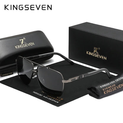 KINGSEVEN New Luxury Sunglasses Men UV400 Square Large Frame Polarized Glasses Male Women Outdoor Causal Fashion Driving Eyewear