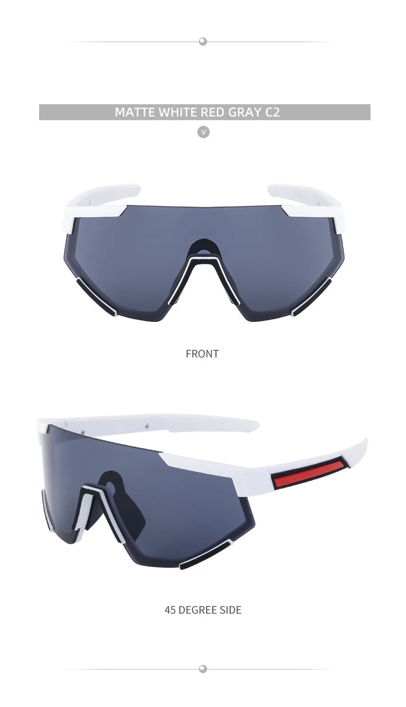 Sports Once-piece Shield Sunglasses Women Men 2026 Luxury Brand Designer Outdoor Cycling Steampunk Sun Glasses For Male Eyewear