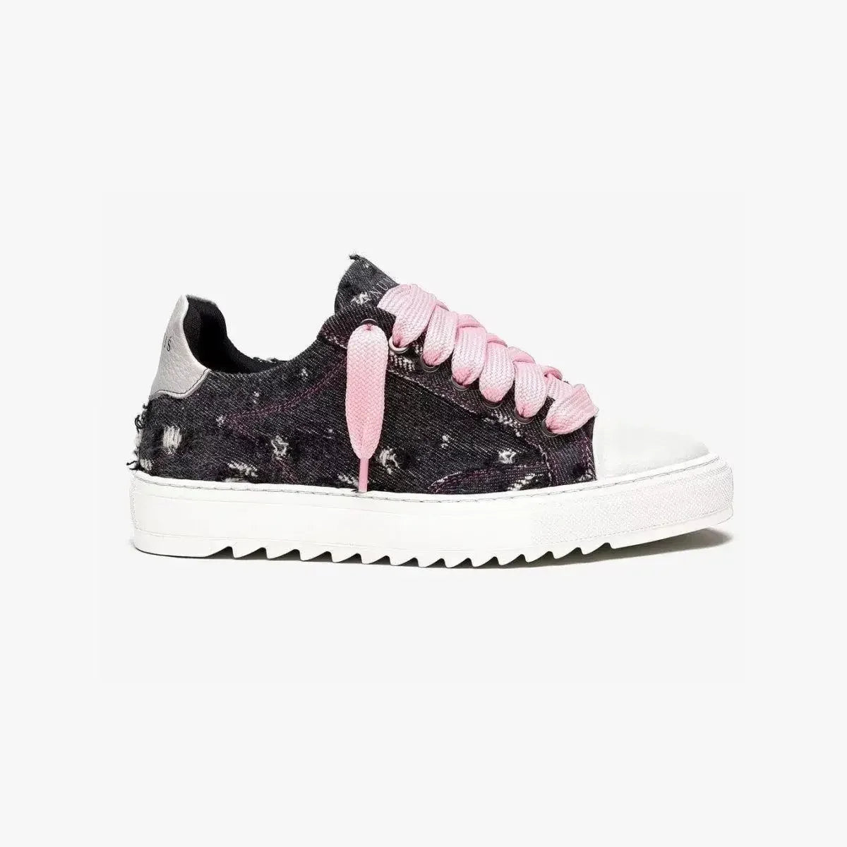 Chaussures de skate décontractées et respirantes pour hommes, semelle épaisse, baskets de sport polyvalentes, en toile grise denim imprimée, style spray, chaussures en toile