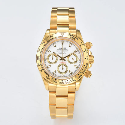 Luxury VK63 Watches gold 39mm quartz Chronograph Business Watch Men's VK63 Sport Sapphire Glass Gem dial Ceramic bezel inser
