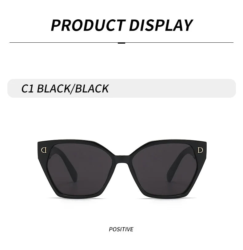 New Luxury D Brand Glamour Sunglasses For Women And Men Stylish Cat Eye Designer Eyewear Classic Fashion Unisex Glasses UV400