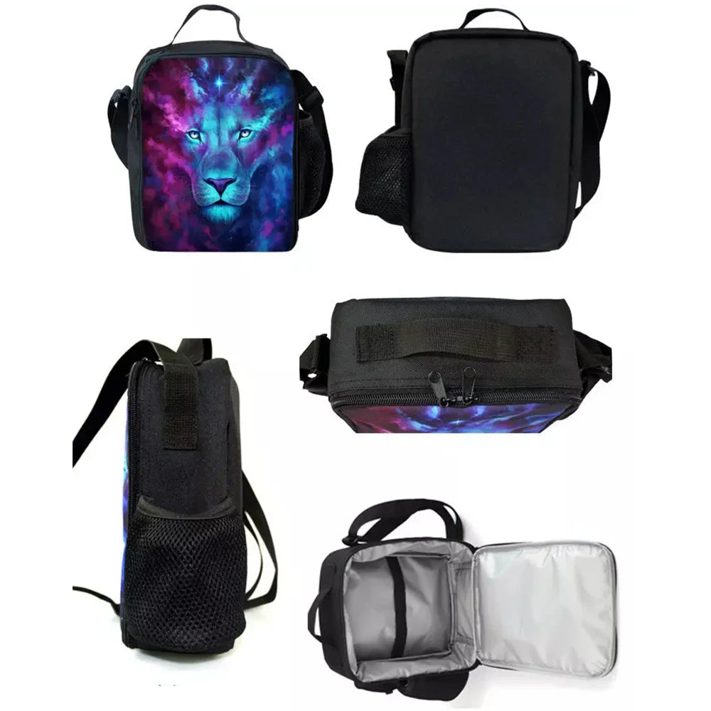 Hot Game Design Child Backpacks Lunch Bag Pencil Case Pupil Large Capacity School Bags For Boy Girl Best Gift F-FortniteS
