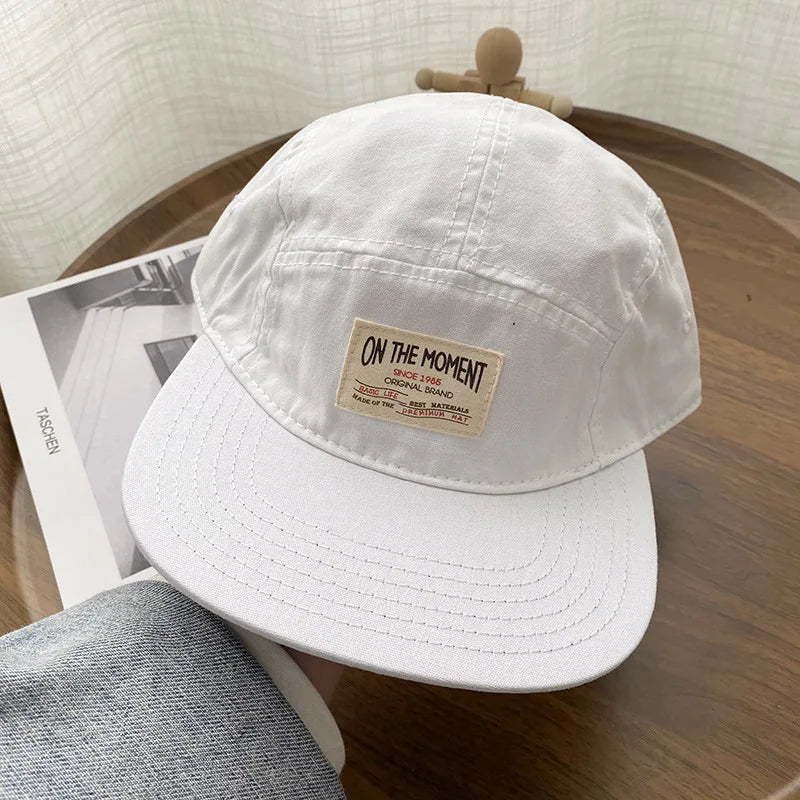 ON THE MOMENT Katoenen 5-panel baseballpet Snapback-petten Bone Gorras Hombre Originales Hip Hop-petten voor mannen en vrouwen, verstelbaar