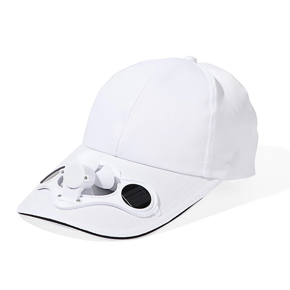 Novelty Fan Cooling Baseball Hat Solar Outdoor Sport Cap Summer Camping Hiking Travel Hat For Women Men