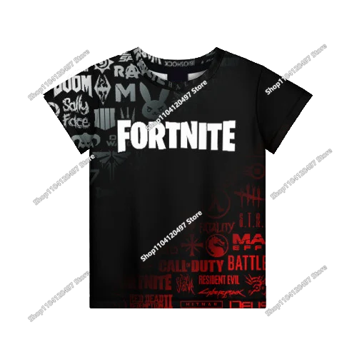 2026 Fortnite T-shirt Boys Summer Anime Game T Shirt Everyone T-Shirt Cute Tee Shirt Basic Battle Gamer Short Sleeve Man Tshirt