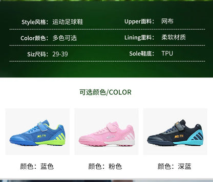 Personality Stylish And Comfortable Boys Girls Training Game Sneakers Indoor Outdoor Lawn Youth Student Soccer Shoes 29-39#