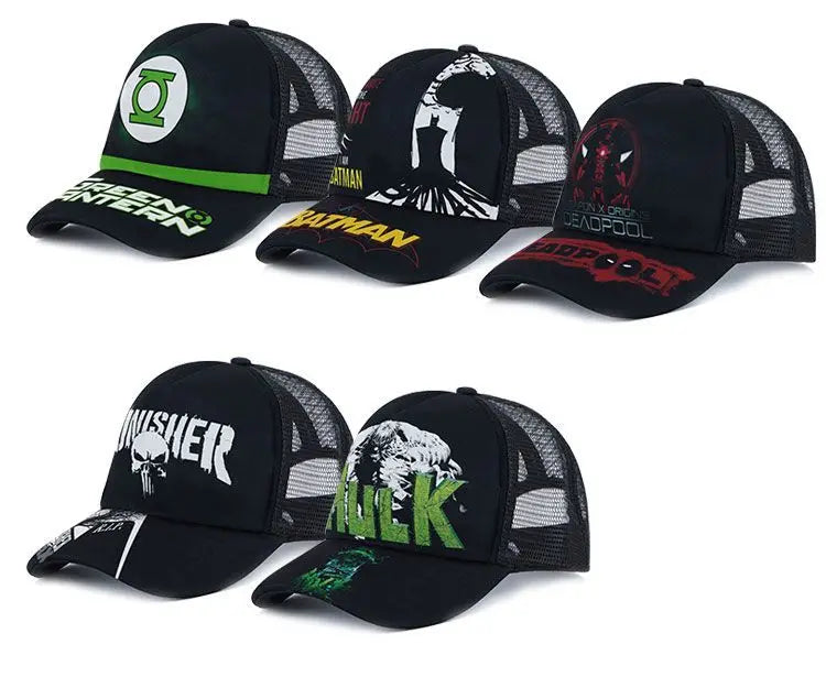 Marvel Avengers Hat Outdoor Sports Baseball Cap Spider-Man Iron Man Cartoon Animation Beach Sun Hat Peaked Hat Children's Gift