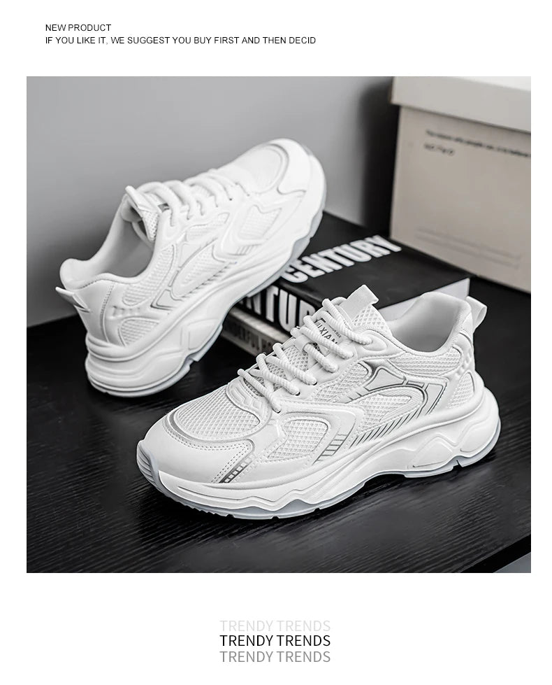 Ténis casuais de corrida para homem, primavera/verão, sola macia, antiderrapantes, respiráveis, para corrida ao ar livre, sapatos desportivos Joker para jovens