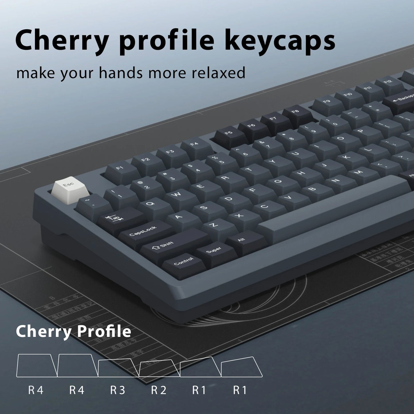 KBDiy 174 tasti/set keycap PBT GMK Apollo double shot minimalisti profilo ISO Cherry per tastiera meccanica da gaming compatibile MX