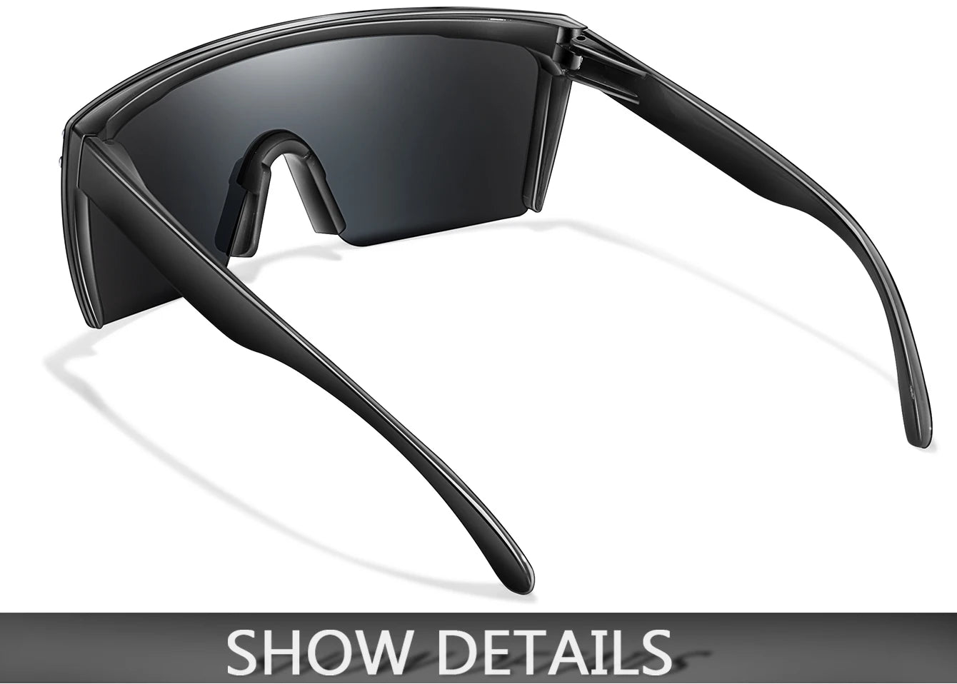 3 Pairs Fishing Sunglasses Men and Women Square Oversize Windproof Shades with UV Protection for Outdoor Cycling Hiking