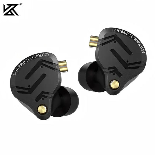 KZ ZS12 PRO X Hybrid Dynamic Balanced Armature IEM Earphones, HiFi In-Ear Monitor Headphones with Detachable Silver-Plated Cable, Studio-Grade Wired Earbuds