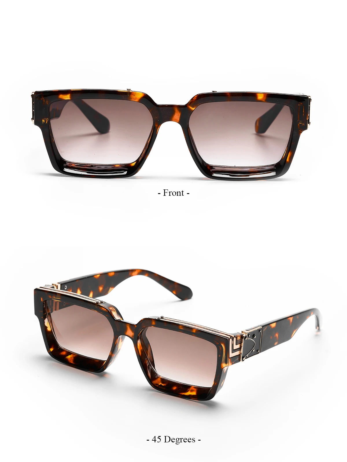 Ruiao Retro Black Millionaire Shades Luxury Sunglasses 2026 For Men Designer Famous Brand Square Sun Glasses Man Women Sunglass