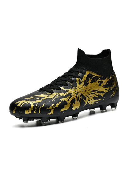 Chaussures de football AG FG pour hommes adultes, légères, en PU, avec crampons en caoutchouc à haute adhérence, pour les entraînements et les matchs de football en extérieur.