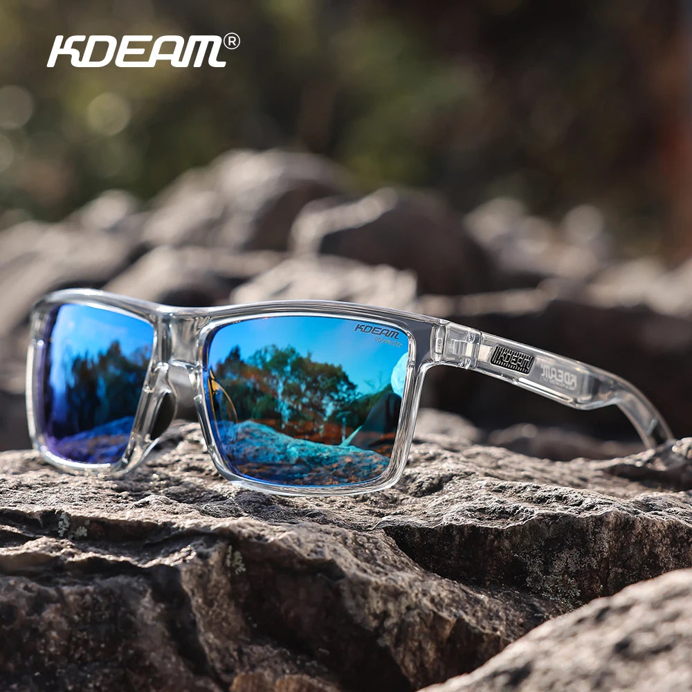 KDEAM Oversized Men's Sunglasses Polarized TR90 Big Size Sun Glasses Width 160mm Protective Case Included KD0737 MAX