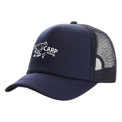 Șepci de camionagiu pentru bărbați cu imprimeu amuzant cu pește crap, șapcă de baseball pentru pescuit, șepci unisex din plasă pentru vară, model MZ-169