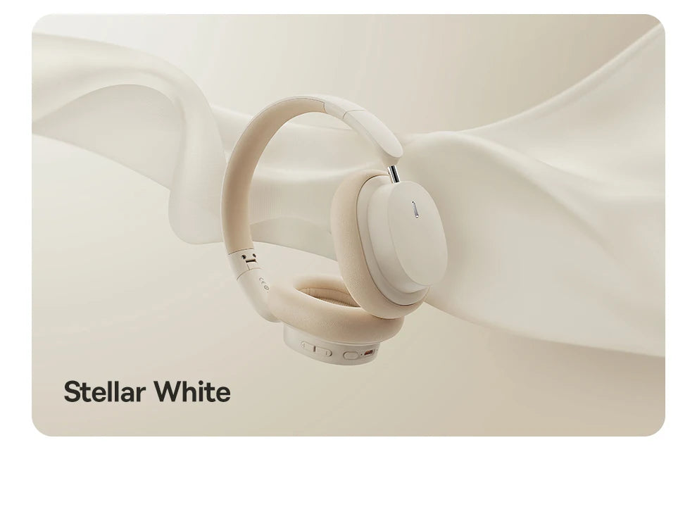 Baseus Wireless Bluetooth 5.3 Over-Ear Headphones – HiFi 40mm Driver, 70H Playtime Foldable Headset with Spatial Audio