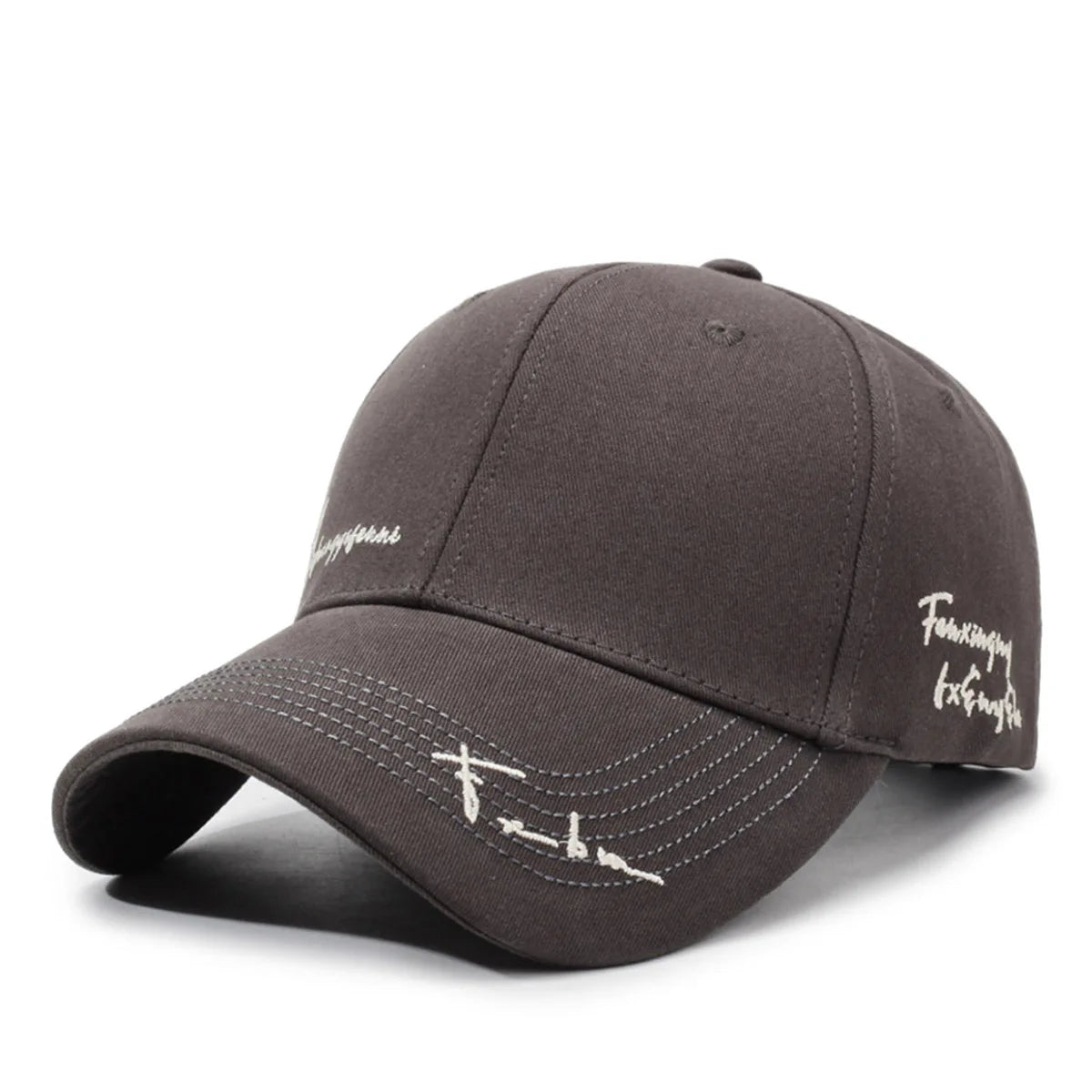 Deep-Top Large-Brim Baseball Cap for Women, 2026 New Style, Face-Slimming, Wide Brim, Summer Sun Protection Hat, Embroidered Letters, Fashionable for Men