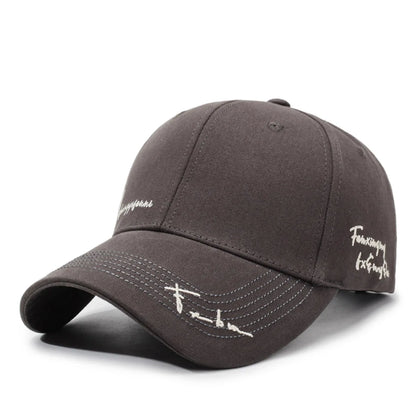 Deep-Top Large-Brim Baseball Cap for Women, 2026 New Style, Face-Slimming, Wide Brim, Summer Sun Protection Hat, Embroidered Letters, Fashionable for Men