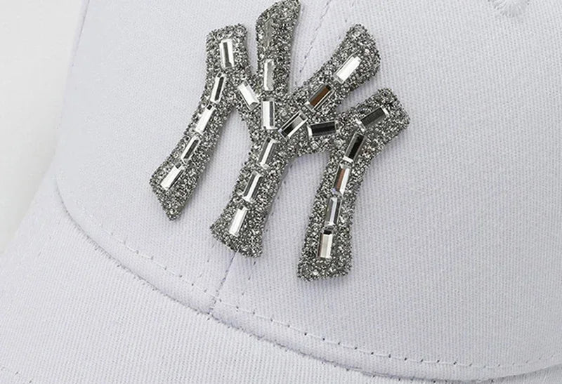 MY kšiltovka s kamínky pro ženy na jaro a podzim, ležérní streetwearová venkovní kšiltovka s kachním kšiltem, módní univerzální baseballová čepice proti slunci