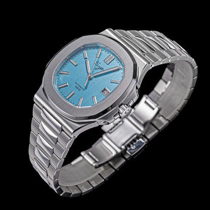 Reloj de hombre Sugess automático mecánico, movimiento Miyota 9015, esfera MOP, luminoso, resistente al agua 5bar, brazalete de lujo S466