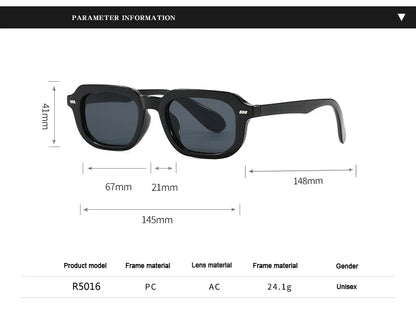 2pcs Fashion Small Square Women Luxury Brand Sunglasses Retro Designer Men Trending Multi Color Sun Glasses Shades UV400