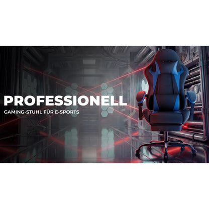 Ergonomic Gaming Chair with Lumbar Support, Adjustable Headrest, Footrest, Height Adjustable Office Gaming Chair for Adults