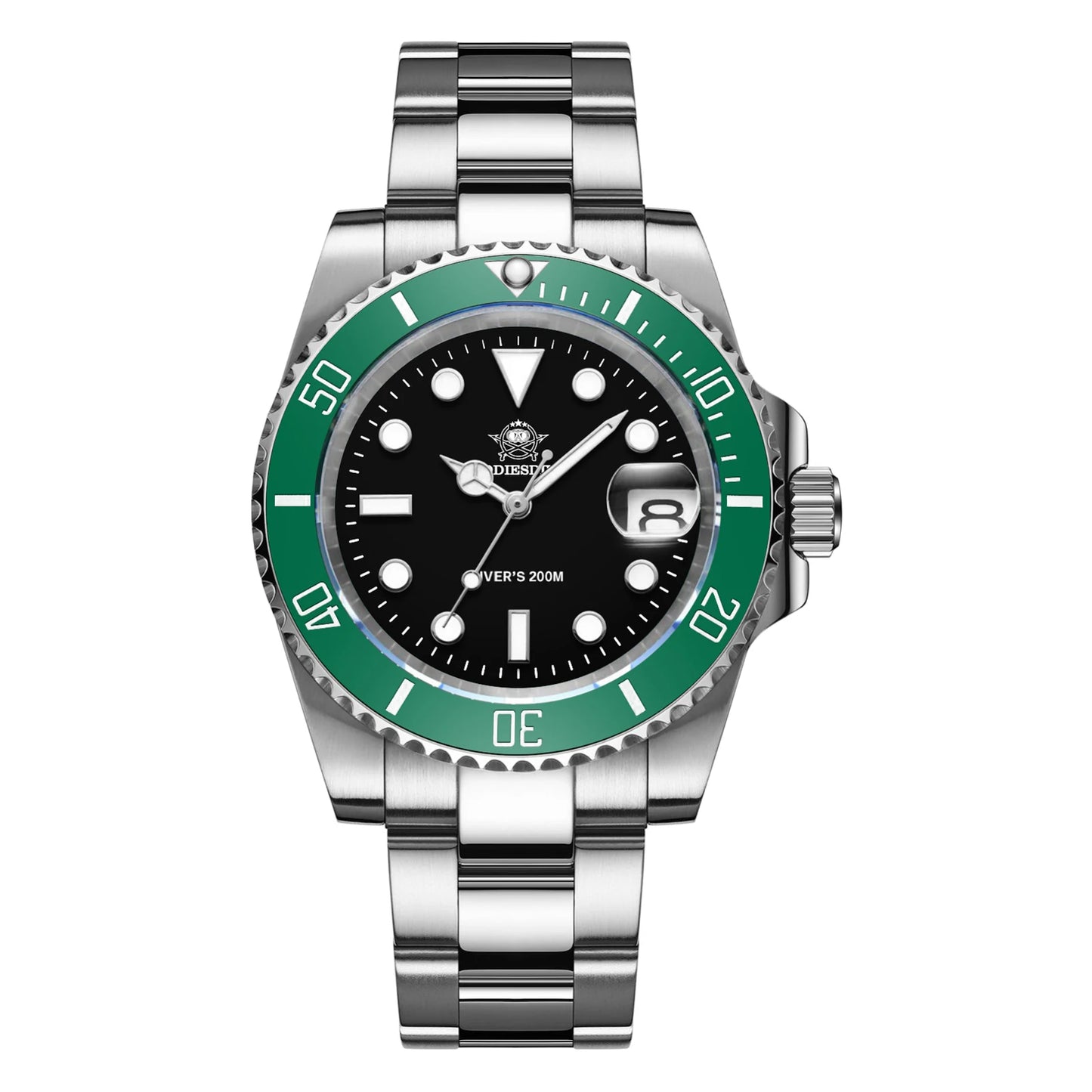 Orologio ADDIESDIVE in acciaio inox da uomo, al quarzo, stile business e casual europeo e americano, impermeabile, per sport outdoor