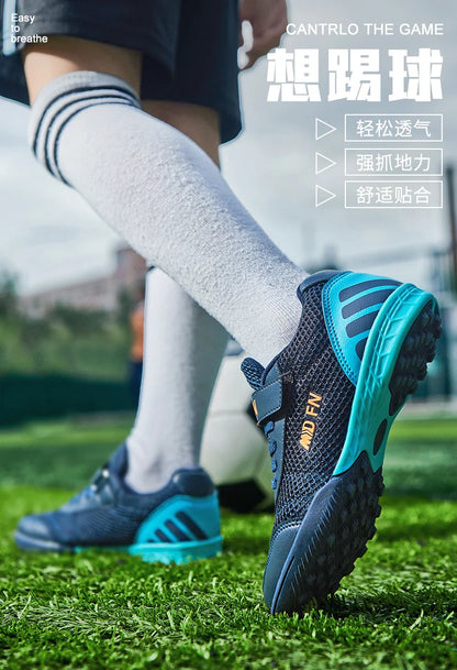 Personality Stylish And Comfortable Boys Girls Training Game Sneakers Indoor Outdoor Lawn Youth Student Soccer Shoes 29-39#