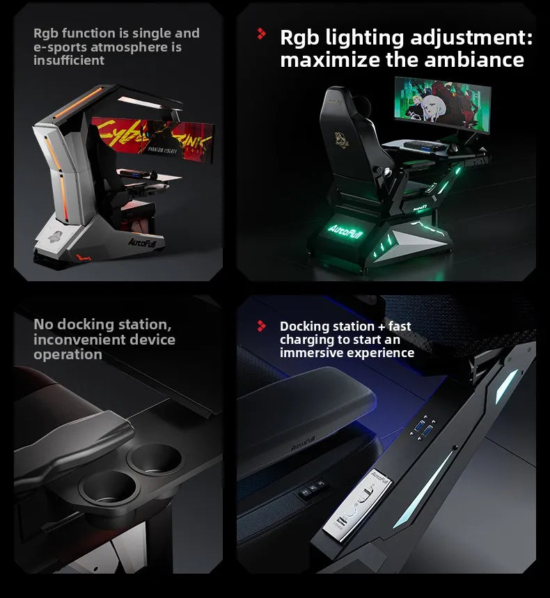 Gaming Office Ergonomic Chair E-sports Pod E-sports Warehouse Cockpit Space Cabin Desk Computer Armchair Ergonomic Chairs