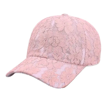 Princess Style Lace Embroidery Mesh Flower Spring and Summer Women Baseball Caps Breathable Lady Snapback Hats Young Girl  BQ091