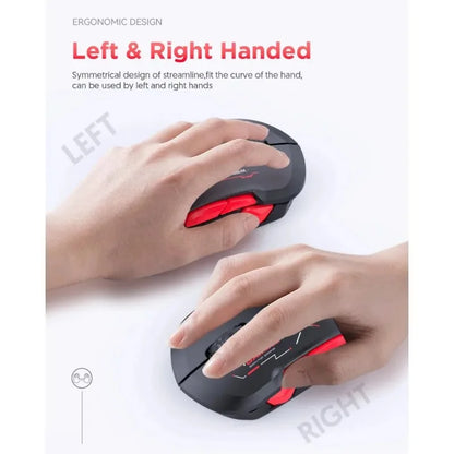 MKESPN W12 10-button Macro Gaming Mouse Both Hand Wireless Bluetooth Multi-channel Tri-mode Large RGB Ergonomic Ambidextrous