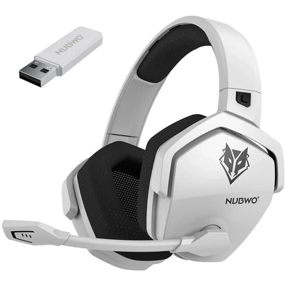 NUBWO G06 Dual Wireless Gaming Headphones 2.4GHz Bluetooth 5.3 Headsets Gamer with Microphone for PS5, PS4, PC, Mobile, Switch