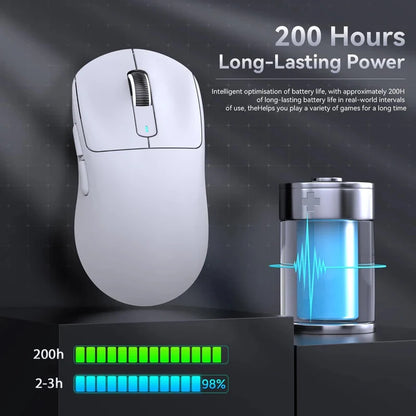 ATTACK SHARK X3 třirežimová myš 1K Hz, X3Pro bezdrátová Bluetooth myš 4K Hz, lehká, PAW3395, mobilní rychlost 650IPS