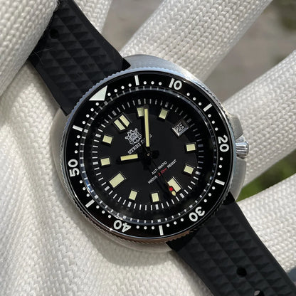 SD1970 Steeldive Brand Sunray Dial Milled Clasp Bracelet 44mm Case 200M Waterproof NH35 Turtle Men Dive Watch with Ceramic Bezel