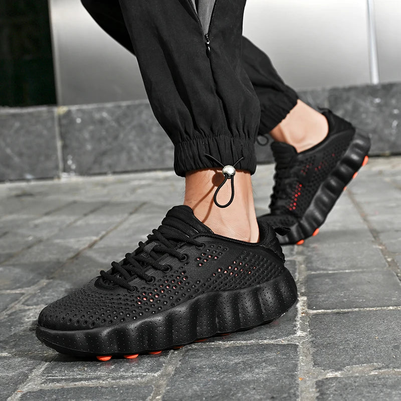 Brand Men Casual Shoes Thick Sole Soft Fashion Sneakers Summer Breathable Male Walking Shoes Zapatillas Hombre 88217 Mens Shoes