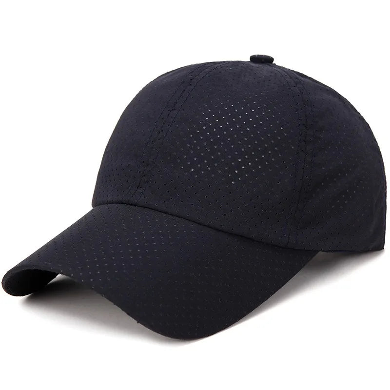 New Women Men Quick-Drying Spring Summer Baseball Cap Solid Breathable Snapback Hat Casual Fishing Sun Cap Hat For Women Men