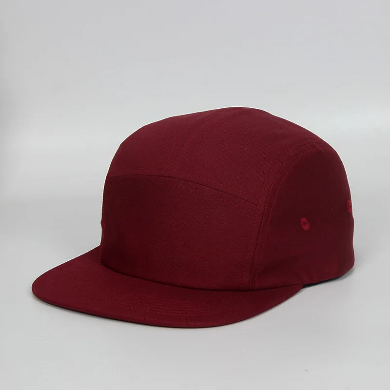 Summer Cotton 5 Panel Big Size Baseball Caps Oversize 62cm Flat Top Sports Snapback Cap Hip Hop Skateboard Hat Custom Wholesale