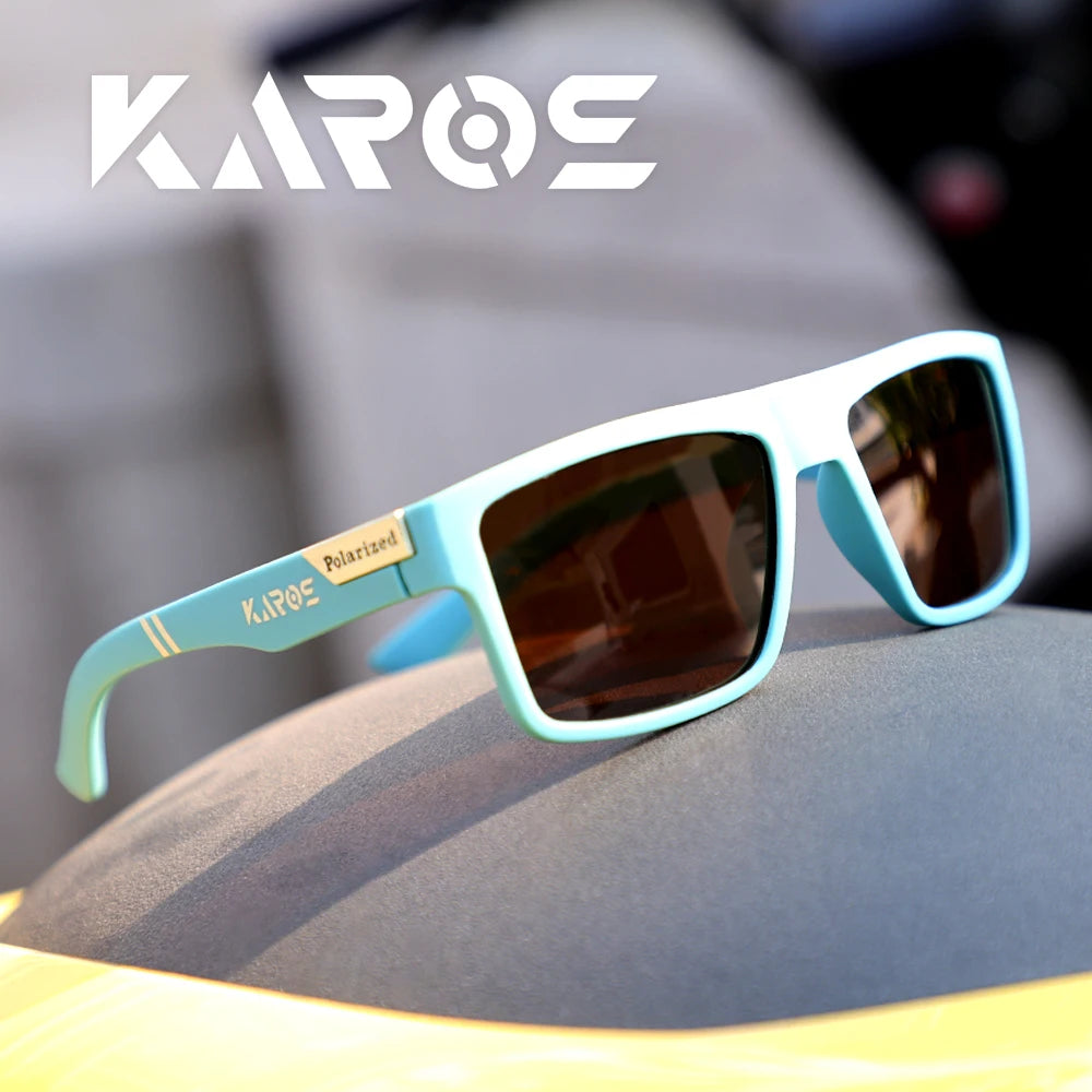 KAROS Fashion Polarized Sunglasses Men Women Luxury Driving Fishing Travel Vintage Square Sun Glasses For Man UV400 Eyewear