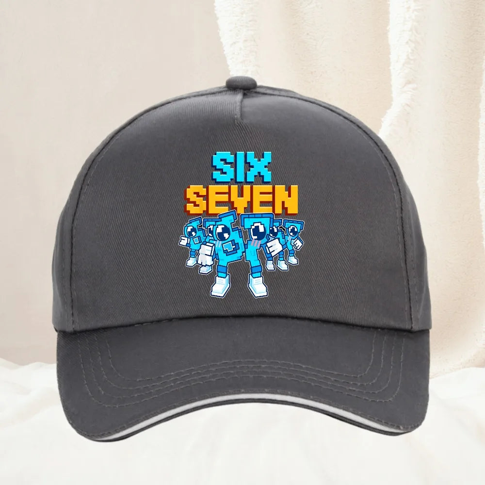 Meme 67 Six Seven 6 7 Italian Brainrot Baseballkappe Herren Trucker-Cap Frühjahr Freizeit Outdoor Fitness Sonnenvisier Snapback-Kappe