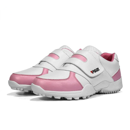 PGM Scarpe da golf per bambini e bambine, scarpe da ginnastica antiscivolo in pelle per l'outdoor, scarpe sportive per bambini XZ054