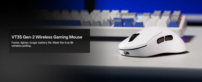 Rapoo VT3S /VT3S MAX GEN-2 bezdrátová herní myš, skutečná bezdrátová frekvence dotazování 8K, ultralehká 49g, výdrž baterie až 750Hr
