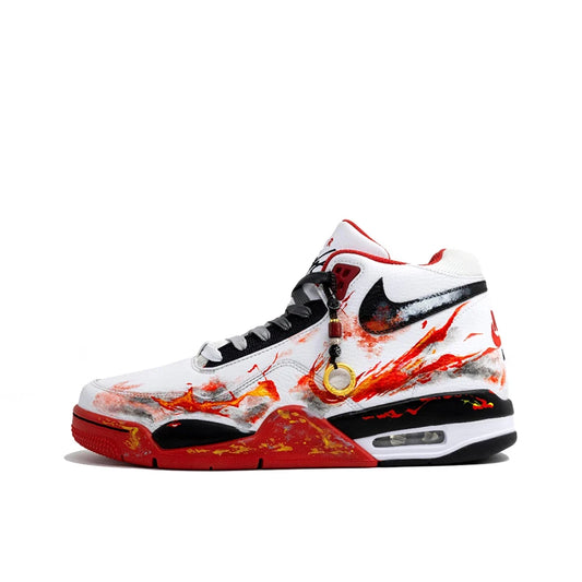 Персонализирани маратонки Nike Flight Legacy Kaleidoscope Destiny Gradient Dye Mid-Top ретро баскетболни обувки за мъже