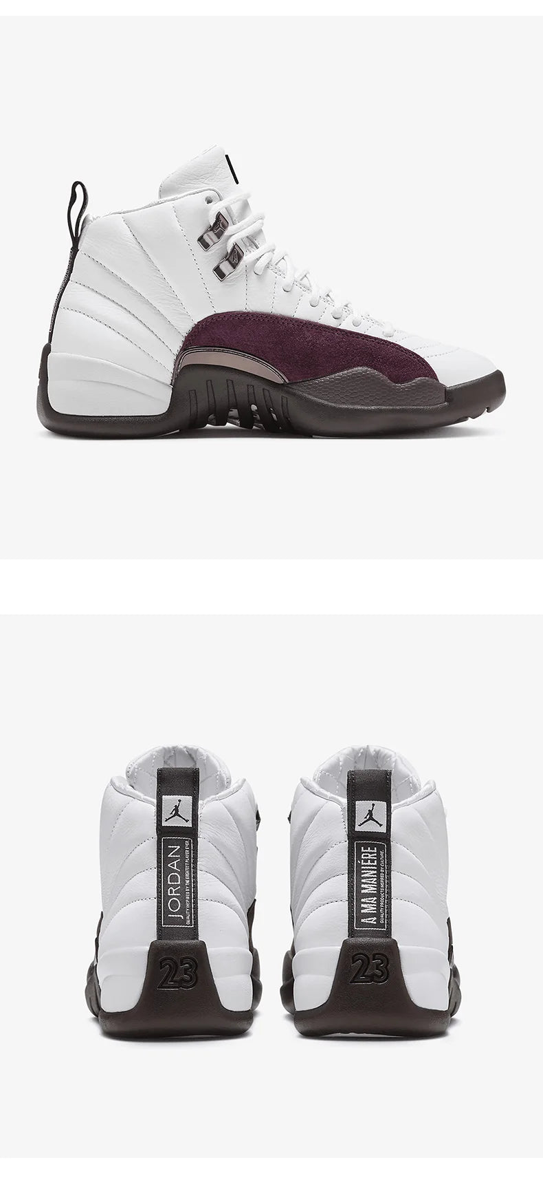 Nike Genuine Air Jordan 12 Unisex Mid-Top Casual Shoes DV6989-100