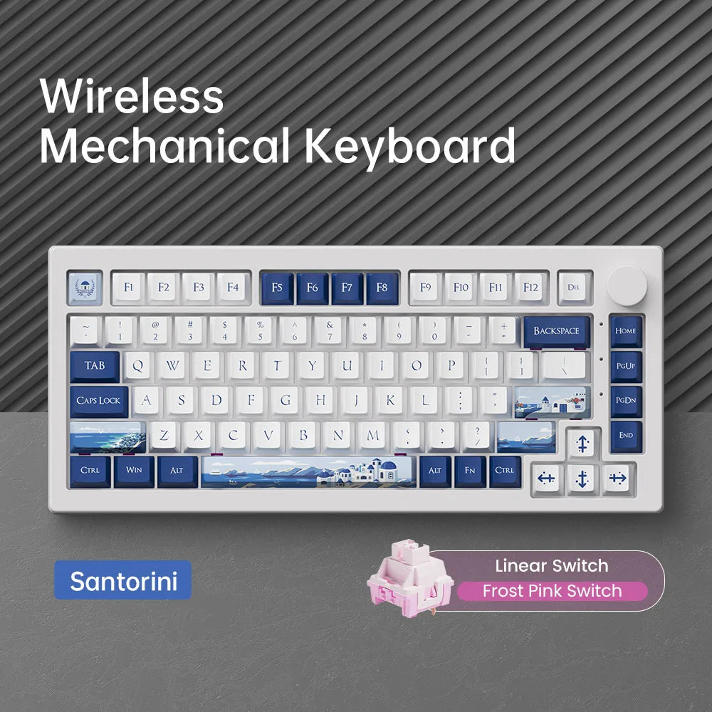 Akko 5075 V3 75% Mechanical Keyboard 8000/10000mAh 2.4GHz Wireless/Wired Type-C/BT 5.0 Hot Swap RGB Gasket for Gaming Typing
